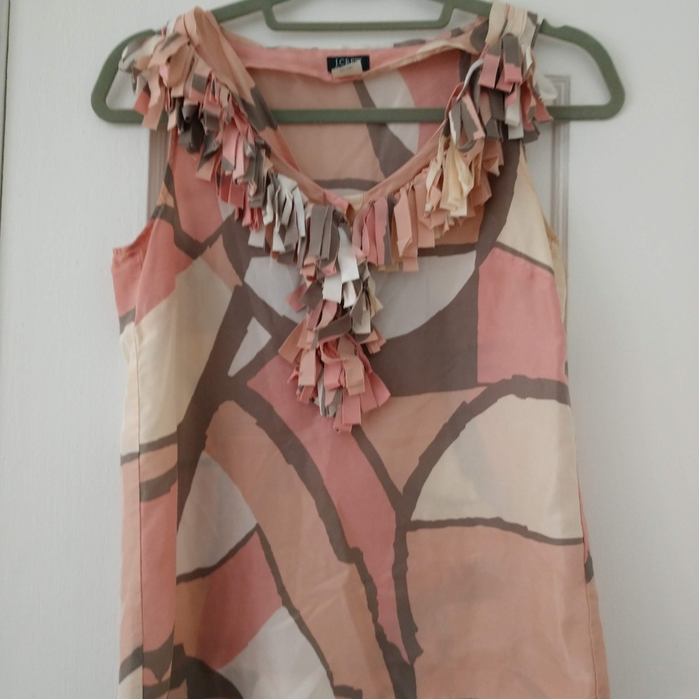 🛍️*4/$25 100% SILK J.Crew Pink Sleeveless Blouse